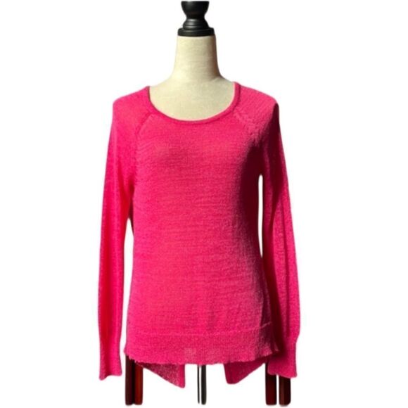 Bisou Bisou Michele Bohbot Pink Semi-Sheer Top w/Open Back (Size: Small) - Picture 2 of 11